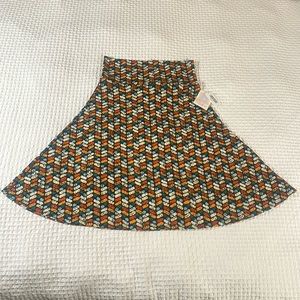 LuLaRoe Women’s Azure Skirt/Size: L/ Color: Multi-Fun Chevron Pill Print (NWT)
